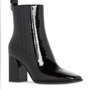 NWT! Paige - Farah Glossy Black Ankle Boots